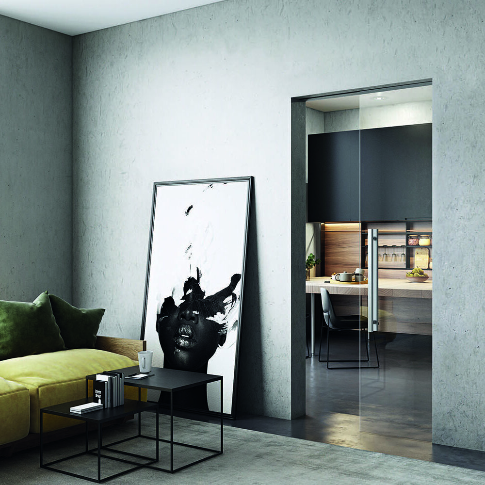 BELPORT Betonwand mit Glas