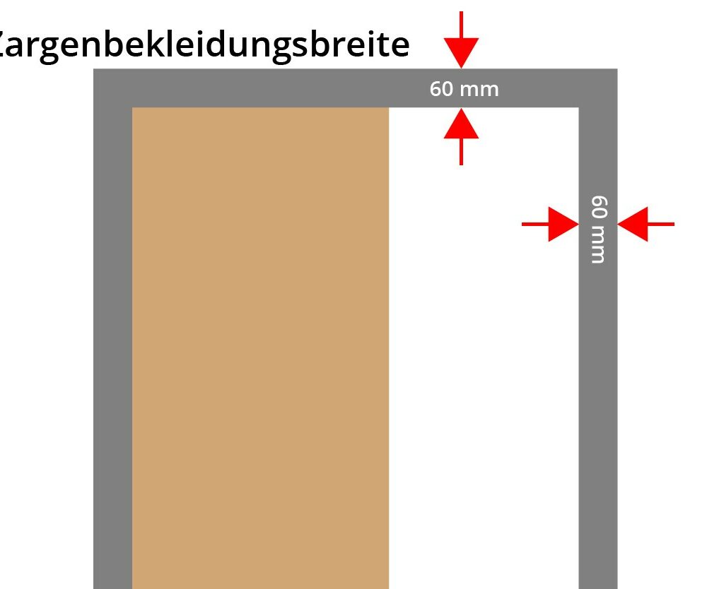 Stahlzarge 60 Holz
