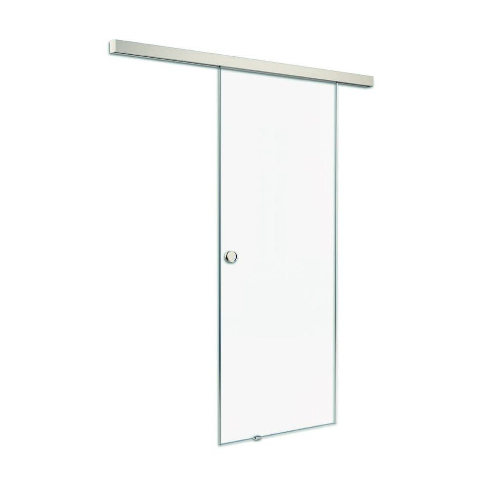 Simplon Schiebetürkomplettset vor der Wand mit Glastürblatt Klarglas (935 mm x 2058 mm) 3 wb simplon 1500x1000px glas klarglas freisteller